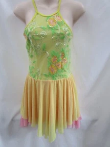 Disfraz abierto contemporáneo lírico rosa amarillo verde excelente Usado en excelente estado - Imagen 1 de 3