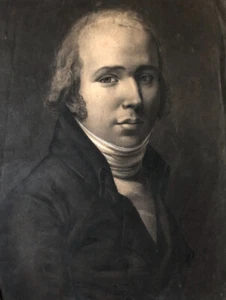 Portrait d'un homme de qualité — fusain sur papier — 48,5 x 38 cm. — circa 1810 - Bild 1 von 8