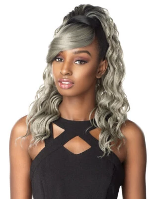 SENSATIONNEL SYNTHETIC DRAWSTRING PONYTAIL INSTANT PONY AND BANG - BRIT FAST UK - Image 1 of 2