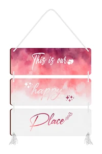 This is Our happy Place Wall Hanging Sign Living Room and Home Decor - Picture 1 of 3