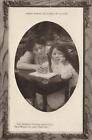 1909 VINTAGE ROTARY REAL PHOTO SWEET YOUNG GIRL & MOTHER POSTCARD - to Mangalore