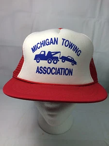 Gorra de béisbol Red Michigan Towing Association EE. UU. Trucker - Imagen 1 de 6