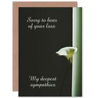 Sympathy Bereavement Lily Flower Blank Greeting Card With Envelope