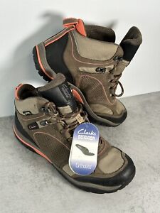 Clarks Boots Shoes Walking Intour Route GTX Nubuck, Brown, Waterproof UK 7.5 (D)
