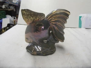 POISSON ART DECO EN GRES DE RAMBAERVILLIERS VOSGES - Foto 1 di 4