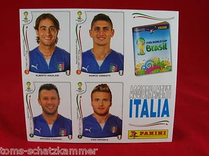 Panini WM 2014 Italien 4 Extra Sonder-Sticker Update Bogen WC 14 Brasilien - Picture 1 of 1