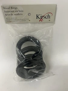 Kirsch Wood Trends Gardinenringe - 2" sandgestrahlt schwarz - 4er Set - Neu - Bild 1 von 5