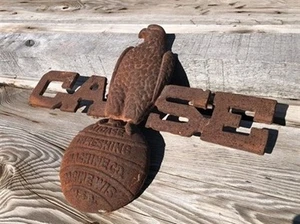 Case Implement Cast Iron Eagle Emblem, Advertising Sign Threshing Farm Machine U - Picture 1 of 6