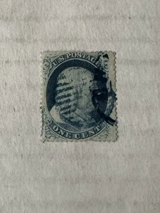 US STAMP BEN FRANKLIN 1c 1857 TYPE-V SC#24 PERF-15 - Picture 1 of 7