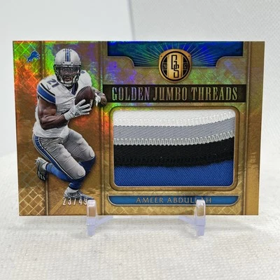 2017 Panini Gold Standard Golden Jumbo Threads /49 Ameer Abdullah #6 4 CLR PATCH - Image 1 of 4