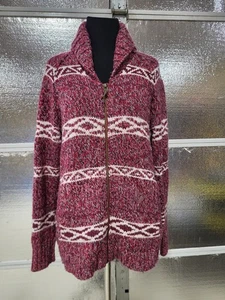 Eddie Bauer Vintage Womens Sweater - Medium -  Cardigan -Goose - Red - Picture 1 of 9