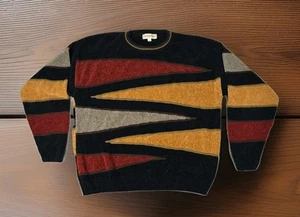 Vintage Pronto Uomo Sweater Mens L Large Multicolored Acrylic Made In USA EUC - Picture 1 of 12