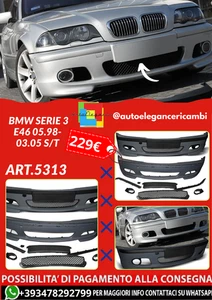 💕ART.5313  PARAURTI ANTERIORI BMW SERIE 3 E46 05.98-03.05 S/T💕 - Imagen 1 de 3
