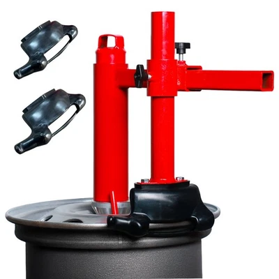 XK Upgraded Manual Tire Changer Kit w. 2 Duck Head Adapters Silver Cone  - Image 1 of 4