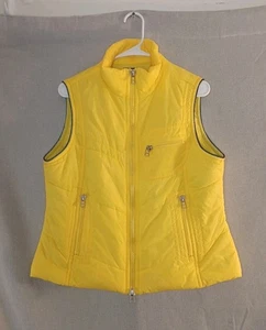 Rafaela Women's Yellow Nylon Puffer Vest Size L - Picture 1 of 15