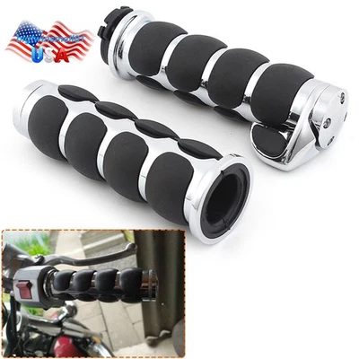 For Harley Road King Softail Electra Glide 1" Motorcycle Handle Bar Hand Grips - Изображение 1 из 4