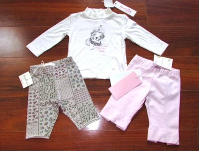 MIRTILLO + MONALISA BEBE + LE PETIT COCO ~ NWT! Baby 3-6 Months Outfit Lot c35 - Image 1 of 4