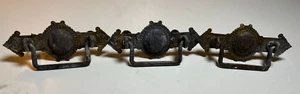 Antique Ornate Victorian Federal Brass Bronze Bail Pull Dresser Drawer Bird - Picture 1 of 14