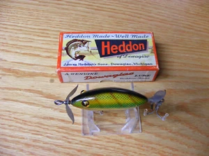 Beautiful Vintage Original Wooden Heddon SOS 140 Glass Eye 2 Piece n Perch w/Box - Picture 1 of 6