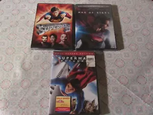 DVD Superman Movies 3 Videos New Sealed - Foto 1 di 2