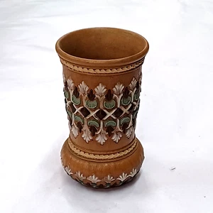 Antique Doulton Lambeth Silicone Ware Vase / Bud Vase / 10 cm - Picture 1 of 11