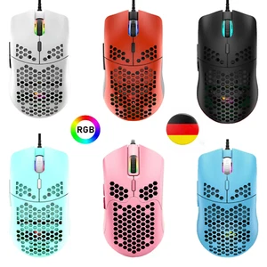 Gaming Maus Ultraleicht Optische 6400DPI RGB Beleuchtet 6 Tasten PC PS4 Computer - Bild 1 von 17