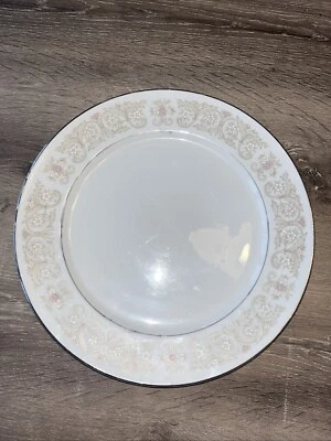 Vintage 1960s Diamond Regal Japan Ironstone Floral Chop Plate Serving Platter - Image 1 of 4