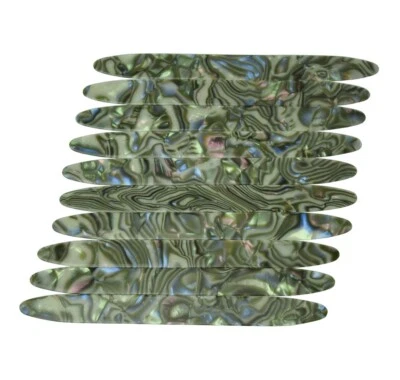 10 pezzi strisce di celluloide calibro 0,71 mm Oud Pick Reeshe per Oud Qadim Abalone - Immagine 1 di 3