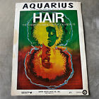 Vintage 1968 AQUARIUS Sheet Music HAIR American Tribal Love Rock Musical Opera