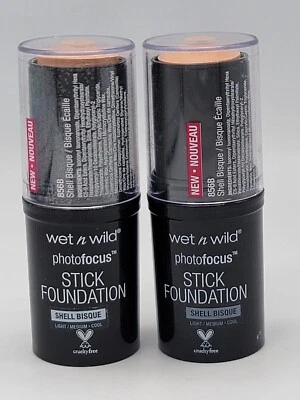 Wet n Wild Photofocus Stick Foundation #856B SHELL BISQUE. QTY:2 - Image 1 of 4