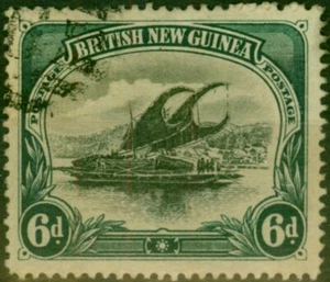 New Guinea 1901 6d Black & Myrtle-Green SG6 Fine Used - Picture 1 of 1