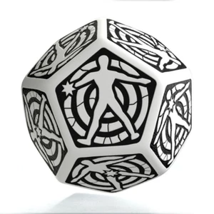 D12 Hit Location Dice White and Black - Picture 1 of 4