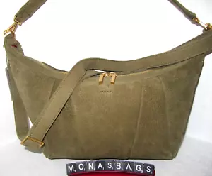 Bolso bandolera de hombro Hammitt Morgan pluma musgo nubuck de cuero verde nuevo con etiquetas $395 - Imagen 1 de 9