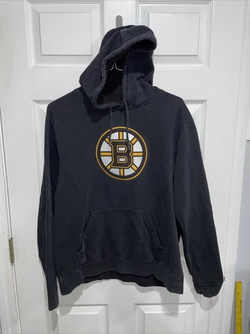 NHL Boston Bruins Majestic Pullover Hoodie Men’s Large Black Cover