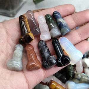 Random Delivery! 10PCS Natural Quartz Crystal Penis Crystal Dick Healing gem - Picture 1 of 12