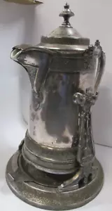 REED & BARTON SILVER PLATE TILTING TIPPING PITCHER Dated May 13, 1878 - Picture 1 of 21