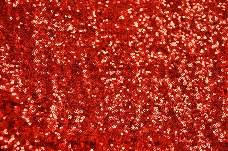 Red sequins Dress Gowns Mini Disc Glitz Sequin Fabric- 54"/55" Wide  - Image 1 of 1