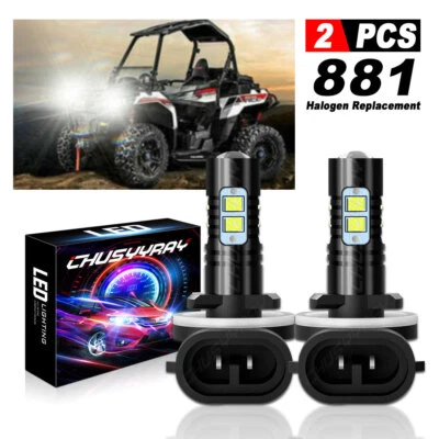 Fit ATV Polaris Ranger XP 500 700 800 900 1000 2007-2018 New LED Headlight Bulbs - Image 1 of 4