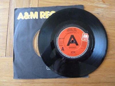 STYX - ROCKIN' THE PARADISE - 7" PROMO SINGLE - A&M  - AMS 8175 - 1981 - Image 1 of 4