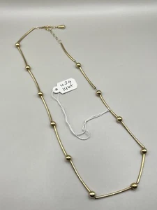 Vintage 14k Gelbgold JCM 585 Kugel Stab Station Kette Halskette verstellbar 16”-18” - Bild 1 von 6