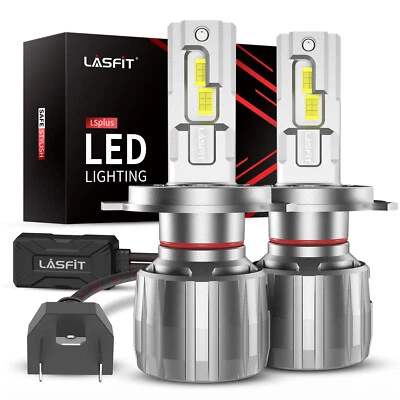 Lasfit H4 9003 LED Headlight Bulb High Low Beam Replacement Brightest 13000LM 2x - Image 1 of 4