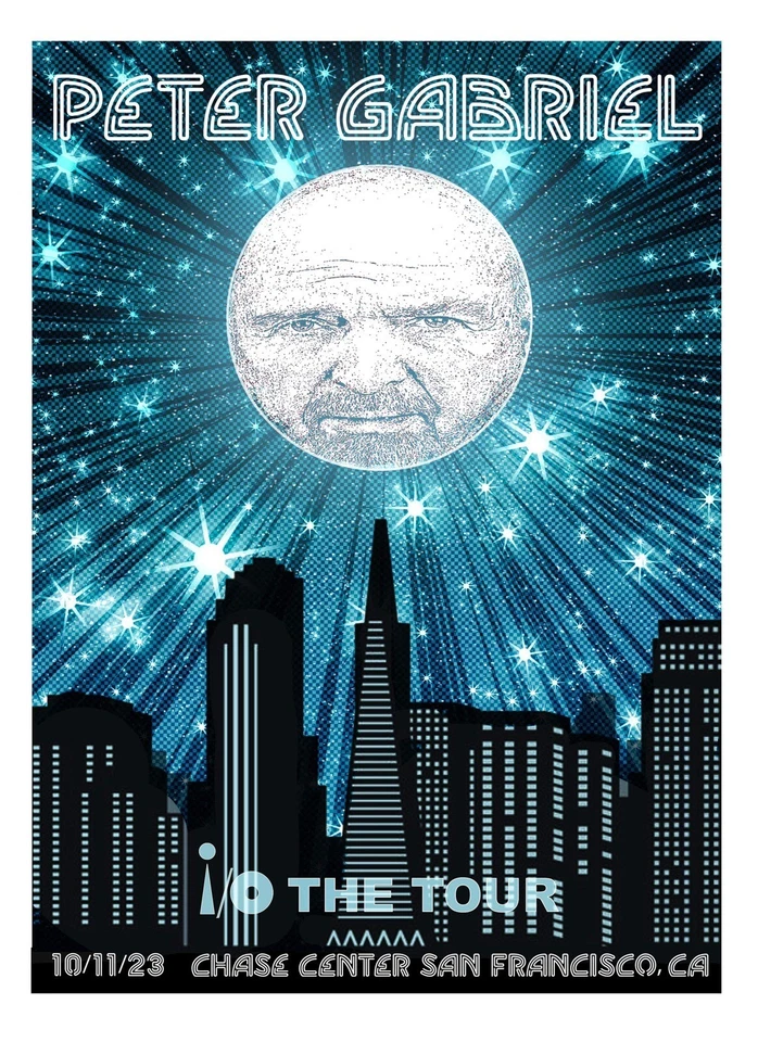 PETER GABRIEL 2023 18x24 i/o concert poster San Fran signed & #ed by Scott James - Image 1 of 1