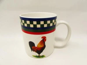 Ella's Rooster von International Tasse Bob Timberlake, Hahn, karierter Rand b116 - Bild 1 von 2