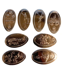 Disney 2025 Disneyland 70° Anniversario Topolino Walt Penny Pressato Set 8 Penny - Foto 1 di 2