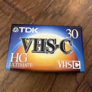 NEW SEALED One (1) TDK VHS-C HG Ultimate 30 Camcorder Cassette Blank Video Tape - Picture 1 of 2