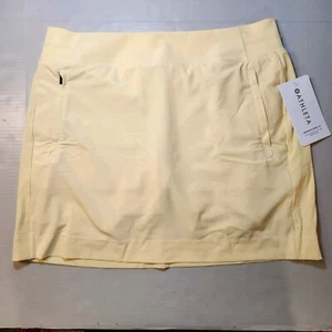 Pantalón corto de tiro medio Athleta Brooklyn 16" amarillo talla 12 atletismo golf tenis nuevo con etiquetas - Imagen 1 de 8