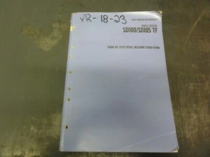 Volvo SD100 SD105TF Vibratory Compactors Parts Catalog Manual CPN 43920974 - Picture 1 of 8
