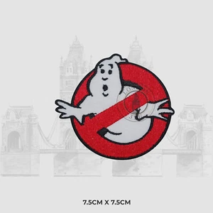 GHOST BUSTER Iron/Sew On Patch Embroidered Badge Applique For Clothes - Picture 1 of 1