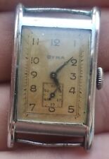 Vintage men's Art Deco Cyma hand-winding watch rectangular tank case cal.335
