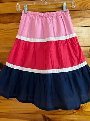 Gymboree Blooming Nautical Colorblock Tiered Skirt Girls Lined Size 7 - Image 1 of 2